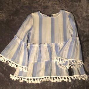 Tassel Tunic w/ Layered Peplum